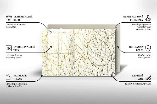 Protection plaque induction Modèle de feuilles de dessin au trait