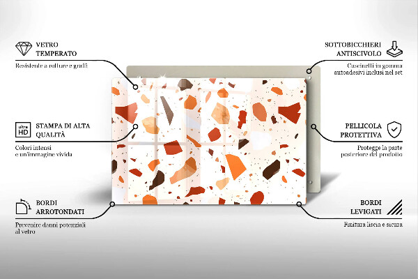 Protège plaque de cuisson Grès décoratif