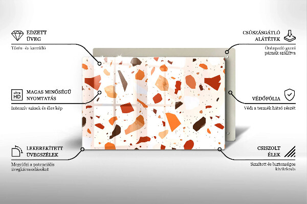 Protège plaque de cuisson Grès décoratif