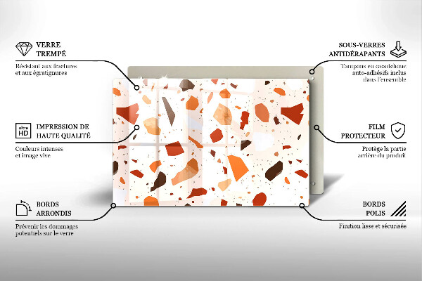 Protège plaque de cuisson Grès décoratif