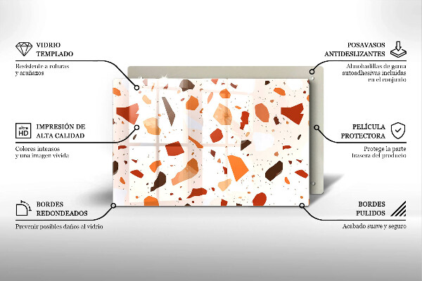 Protège plaque de cuisson Grès décoratif