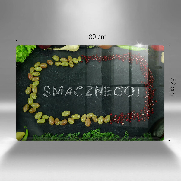 Protection plaque induction Inscription Smacznego!