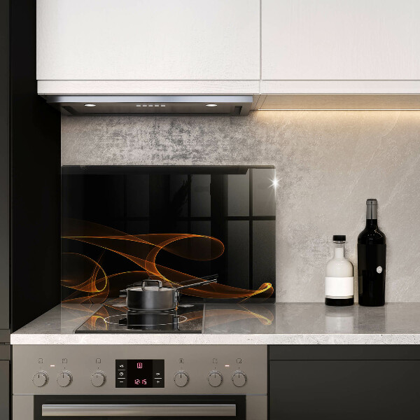 Cache plaque de cuisson Lignes abstraites