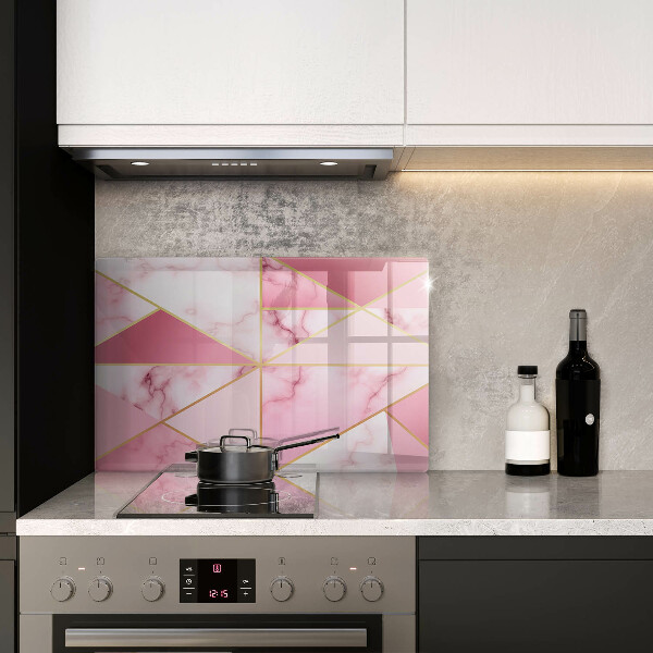 Protection plaque induction Marbre géométrique