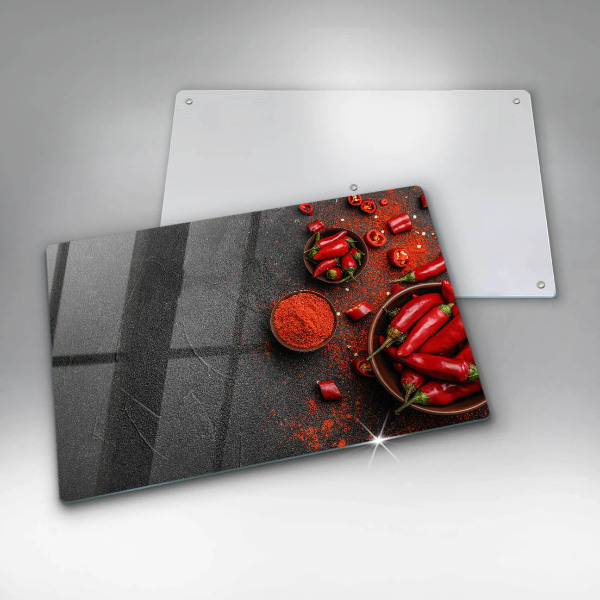 Cache plaque de cuisson Piments rouges