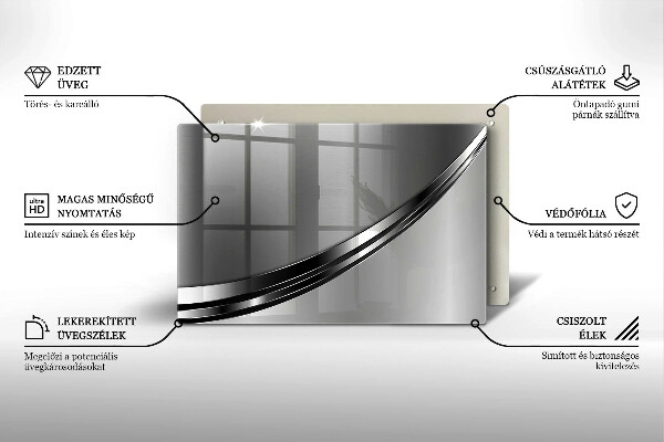 Cache plaque de cuisson Abstraction du métal