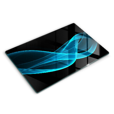 Cache plaque de cuisson Abstraction bleue