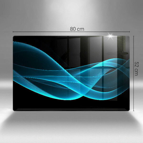 Cache plaque de cuisson Abstraction bleue