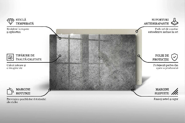 Cache plaque de cuisson Texture de pierre en béton