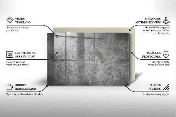 Cache plaque de cuisson Texture de pierre en béton