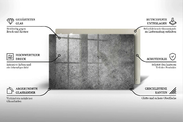 Cache plaque de cuisson Texture de pierre en béton