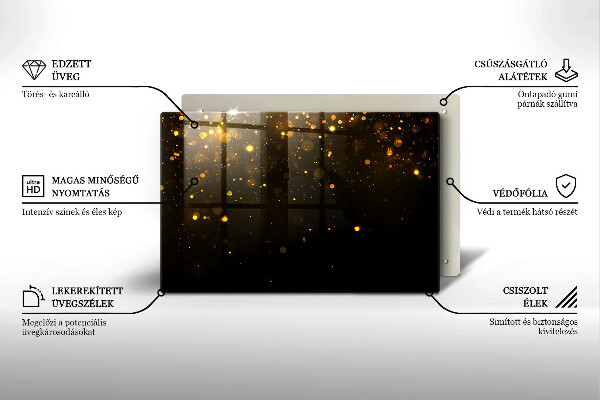 Cache plaque de cuisson Paillettes d'or