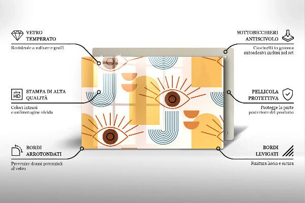 Protection plaque induction Modèle d'yeux bohème