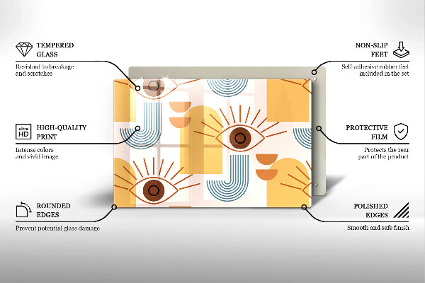Protection plaque induction Modèle d'yeux bohème