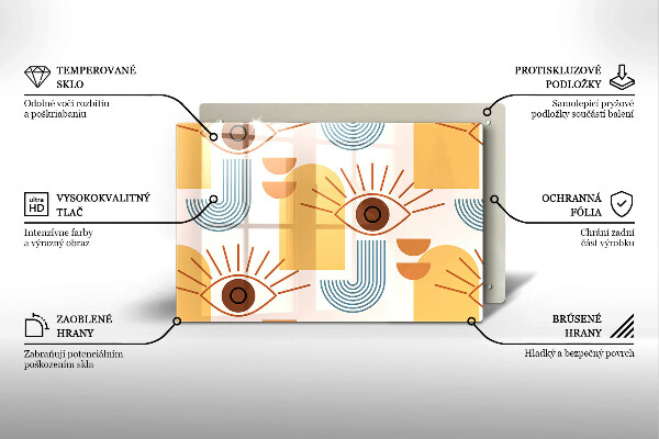 Protection plaque induction Modèle d'yeux bohème