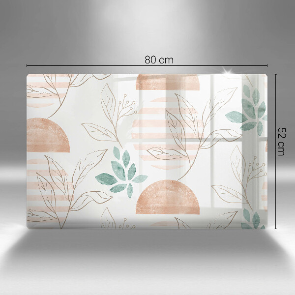 Protection plaque induction Modèle de feuilles de bohème