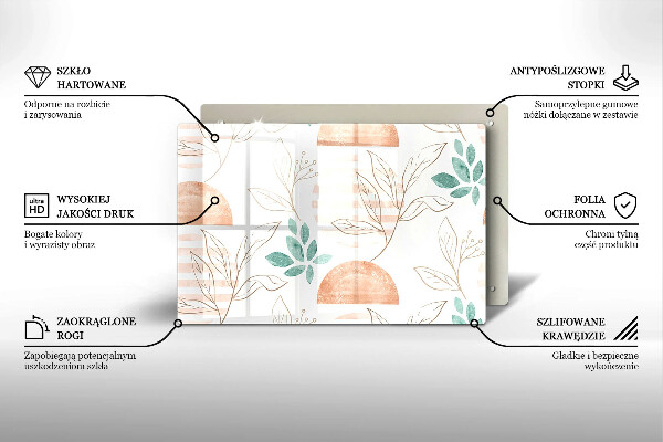 Protection plaque induction Modèle de feuilles de bohème