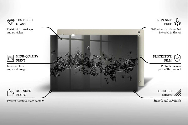 Protection plaque induction Formes 3D abstraites