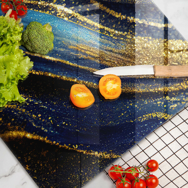 Protège plaque de cuisson Abstraction bleu marine