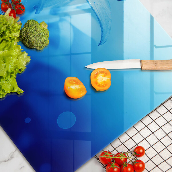 Protège plaque de cuisson Fleurs bleues