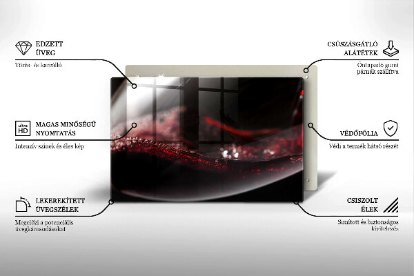 Protège plaque de cuisson Vin rouge dans un verre-un pahar