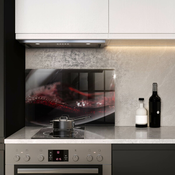 Protège plaque de cuisson Vin rouge dans un verre-un pahar