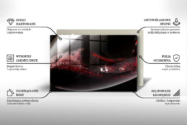 Protège plaque de cuisson Vin rouge dans un verre-un pahar