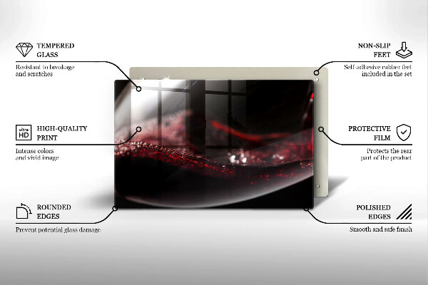 Protège plaque de cuisson Vin rouge dans un verre-un pahar