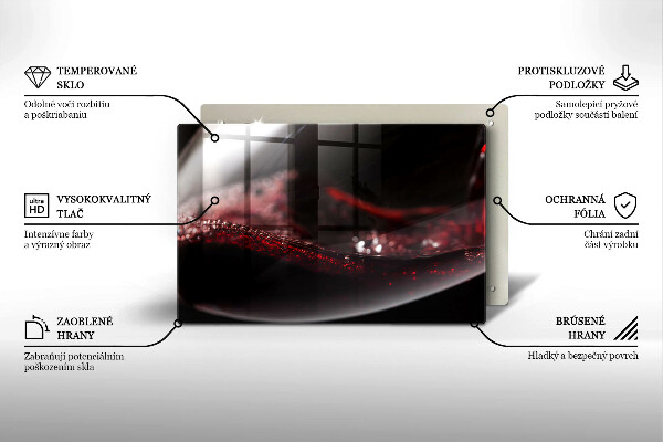 Protège plaque de cuisson Vin rouge dans un verre-un pahar