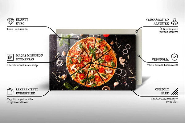 Protège plaque de cuisson Pizza aux champignons