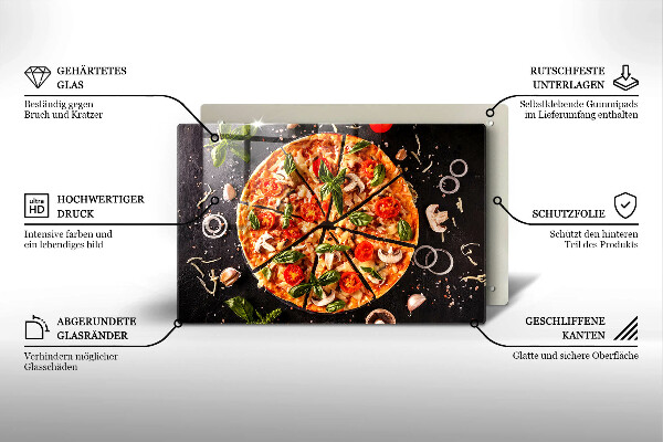 Protège plaque de cuisson Pizza aux champignons