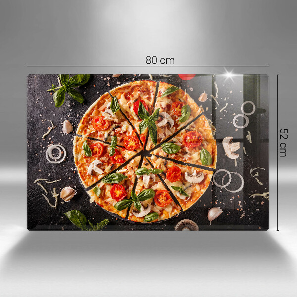 Protège plaque de cuisson Pizza aux champignons