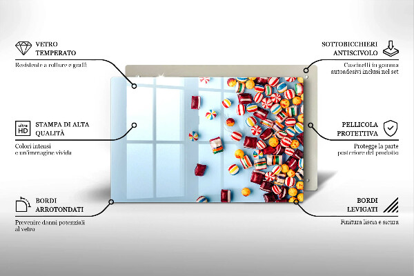 Protège plaque de cuisson Bonbons colorés