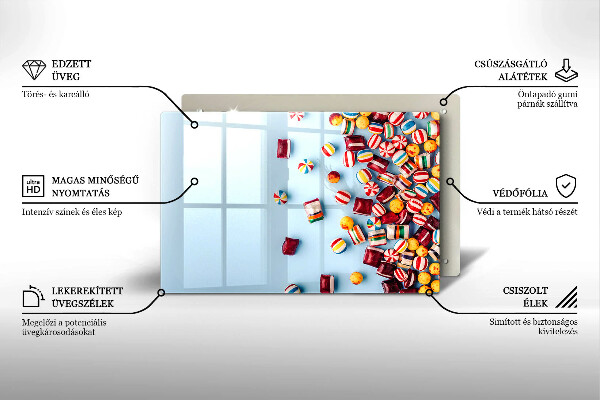 Protège plaque de cuisson Bonbons colorés