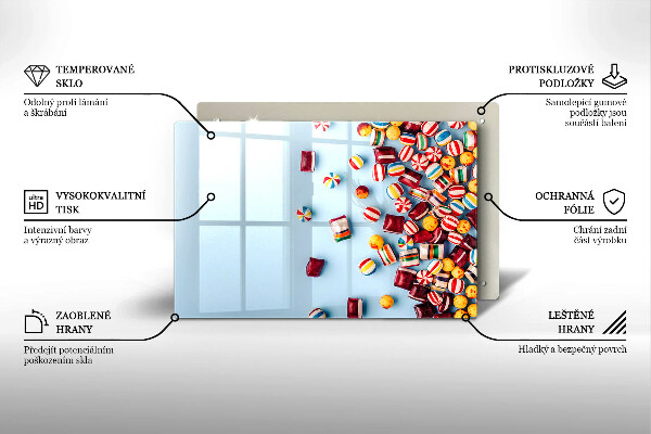 Protège plaque de cuisson Bonbons colorés