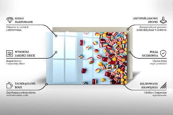 Protège plaque de cuisson Bonbons colorés