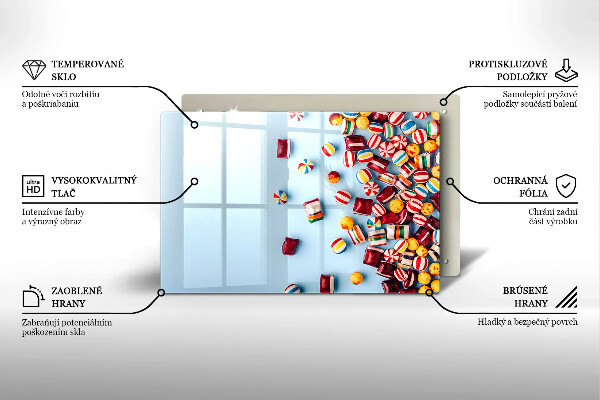 Protège plaque de cuisson Bonbons colorés