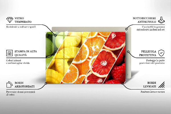 Protège plaque de cuisson Fruits colorés