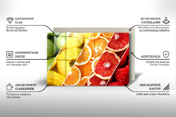 Protège plaque de cuisson Fruits colorés