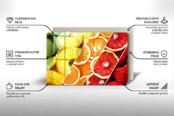 Protège plaque de cuisson Fruits colorés