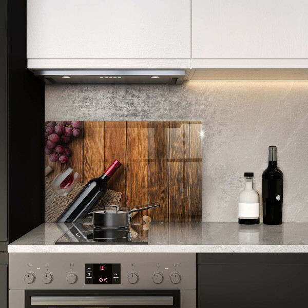 Protège plaque de cuisson Une bouteille de vin rouge