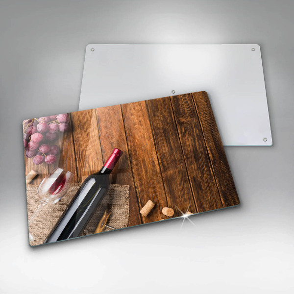 Protège plaque de cuisson Une bouteille de vin rouge