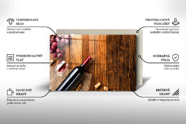 Protège plaque de cuisson Une bouteille de vin rouge