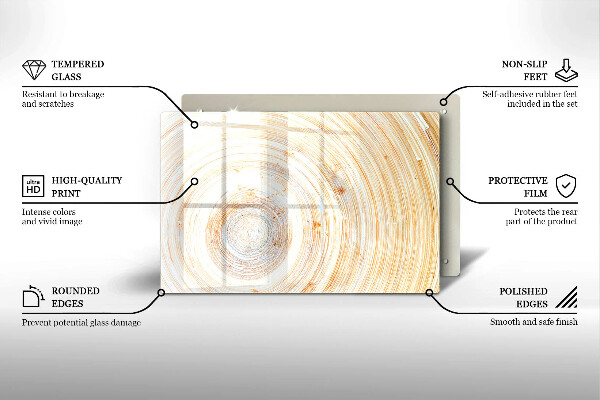 Protège plaque de cuisson Texture du bois