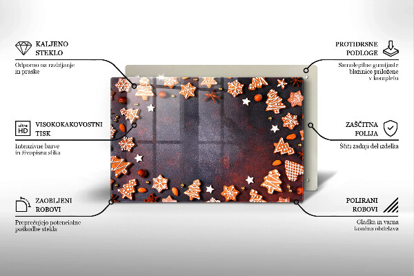 Protège plaque de cuisson Noël en pain d'épice