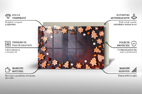 Protège plaque de cuisson Noël en pain d'épice