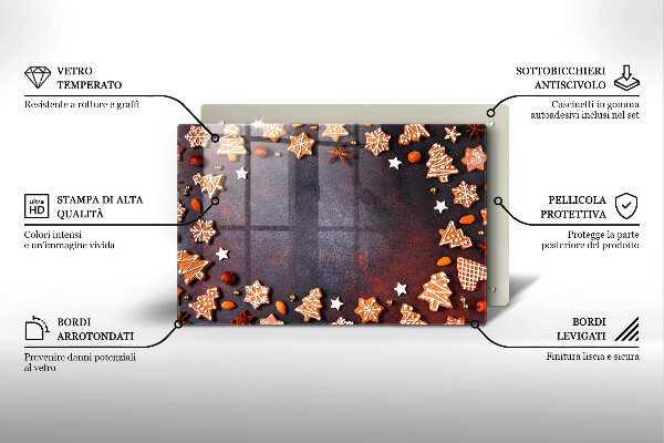 Protège plaque de cuisson Noël en pain d'épice