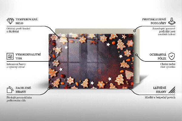 Protège plaque de cuisson Noël en pain d'épice