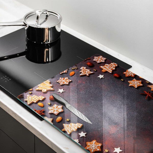 Protège plaque de cuisson Noël en pain d'épice