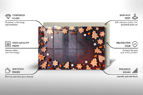 Protège plaque de cuisson Noël en pain d'épice